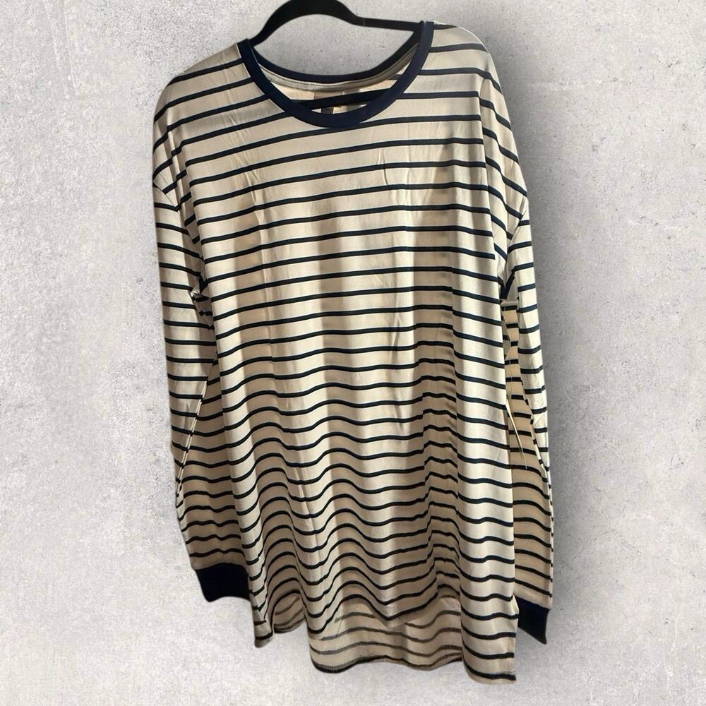 LulaRoe Hudson 3XL Solid Navy/white Long sleeves nwt htf Unicorn